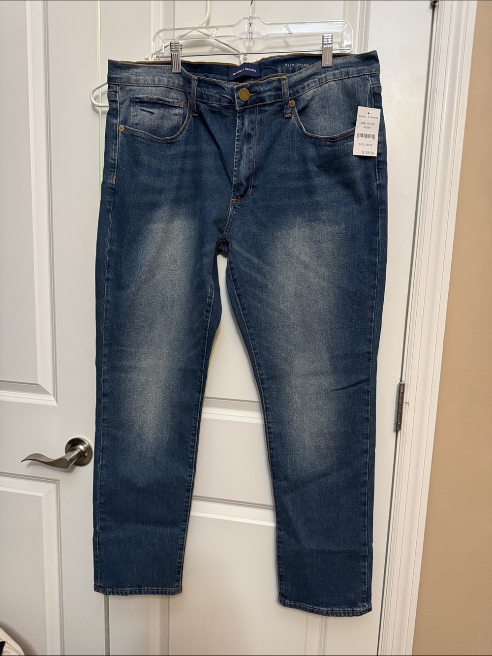 Articles Of Society Straight-Leg Jeans in Medium Blue Wash